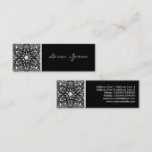 Kaleidoskopische Blume Mini Visitenkarte (Vorne/Hinten)