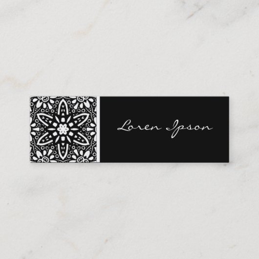 Kaleidoskopische Blume Mini Visitenkarte (Vorderseite)