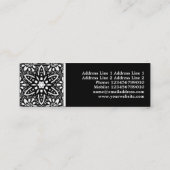 Kaleidoskopische Blume Mini Visitenkarte (Rückseite)