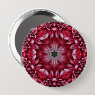 Kaleidoskopische Crimson Dahlia Button