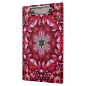 Kaleidoskopische Crimson Dahlia Klemmbrett (Links)