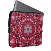 Kaleidoskopische Crimson Dahlia Laptopschutzhülle (Vorne Rechts)