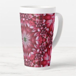 Kaleidoskopische Crimson Dahlia Milchtasse