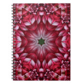 Kaleidoskopische Crimson Dahlia Notizblock (Vorderseite)