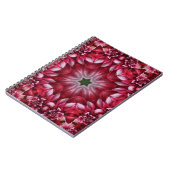 Kaleidoskopische Crimson Dahlia Notizblock (Linke Seite)