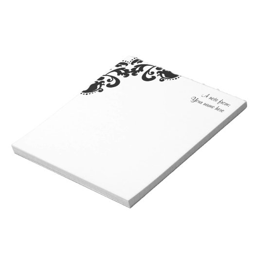 Kaleidoskopische Damastecke Notizblock (Rotiert)