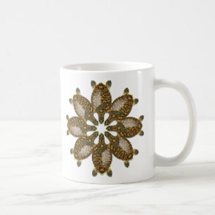 Kaleidoskopische Hawksbill Seeschildkröte-Tasse Kaffeetasse
