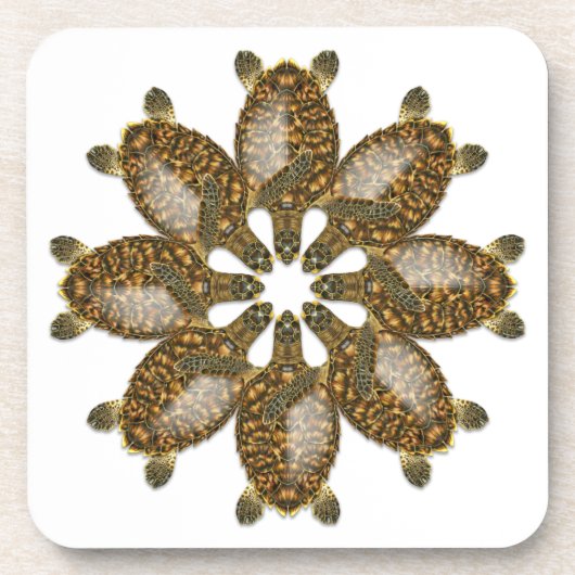Kaleidoskopische Hawksbill Untersetzer (Vorderseite)