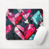 Kaleidoskopische Herzkollage Mousepad (Mit Mouse)
