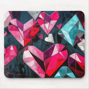 Kaleidoskopische Herzkollage Mousepad