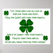 Kaleidoskopische irische Segnung 4 Poster (Vorne)