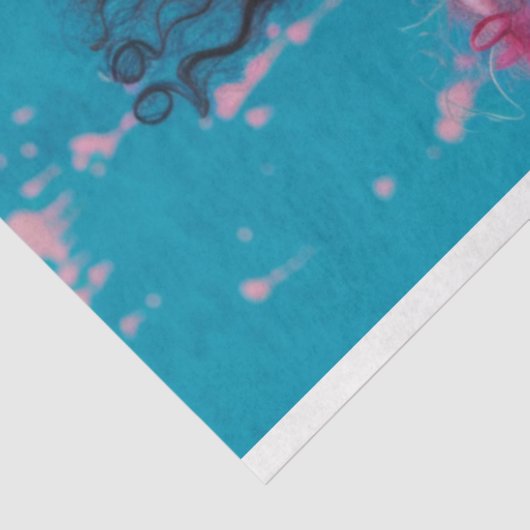 Kaleidoskopische Karen-Blasebalgum-Decoupage Seidenpapier (Ausschnitt)