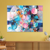 "Kaleidoskopische Kaskade" Abstrakte Kunst Leinwanddruck (Insitu (Wohnzimmer))