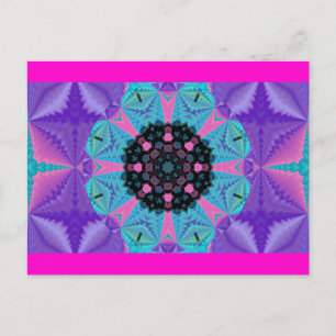 Kaleidoskopische Mandala Design Postcard.2 Postkarte