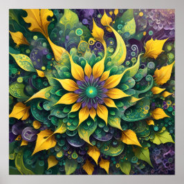 Kaleidoskopischer Burst - Abstrakte Kunstexplosion Poster