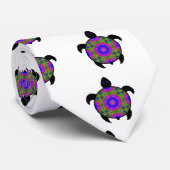 Kaleidoskopischer Mandala-Schildkröte-Entwurf Krawatte (Gerollt)