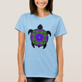 Kaleidoskopischer Mandala-Schildkröte-Entwurf T-Shirt