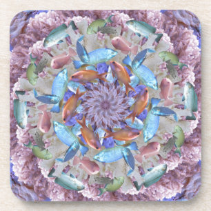 Kaleidoskopischer Meerblick in den hellen Getränkeuntersetzer