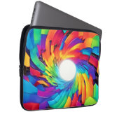 Kaleidoskopischer Vortex: Eine farbenfrohe Reise Laptopschutzhülle (Vorne Rechts)