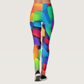 Kaleidoskopischer Vortex: Eine farbenfrohe Reise Leggings (Rückseite)