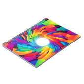 Kaleidoskopischer Vortex: Eine farbenfrohe Reise Notizblock (Linke Seite)