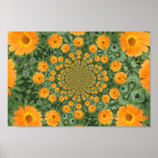 Kaleidoskopisches Blume Poster