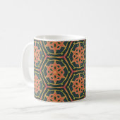 Kaleidoskopisches Croton Leaf - "Facet" Kaffeetasse (Vorderseite Links)
