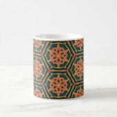 Kaleidoskopisches Croton Leaf - "Facet" Kaffeetasse (Mittel)