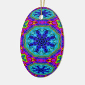 Kaleidoskopisches Ei Ornament.2 Keramikornament (Links)