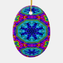 Kaleidoskopisches Ei Ornament.2 Keramikornament