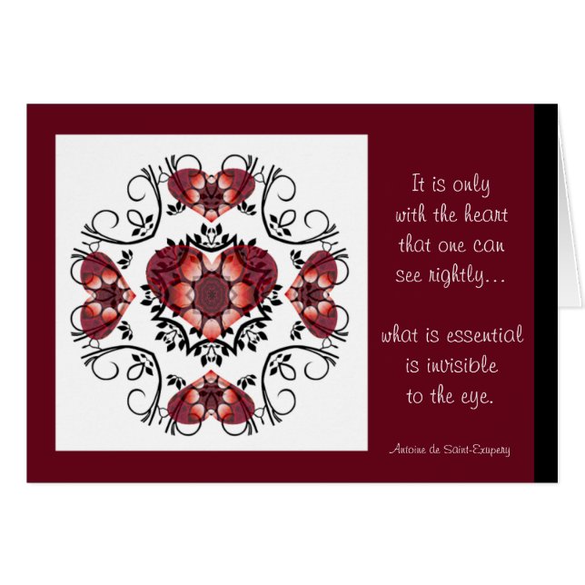 Kaleidoskopisches Herz Card.4 (Vorderseite (Horizontal))