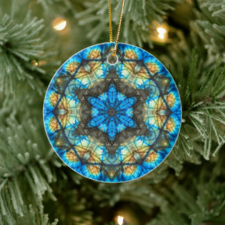 Kaleidoskopisches Labradorit "Festes Glas" Keramik Ornament