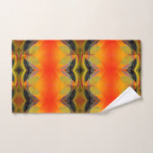 Kaleidoskopisches Orange Badhandtuch Set (Handtuch)