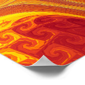 Kaleidoskopisches Orange-Fraktal Poster (Ecke)