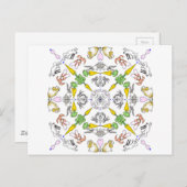 Kaleidoskopkaninchen Postkarte (Vorne/Hinten)