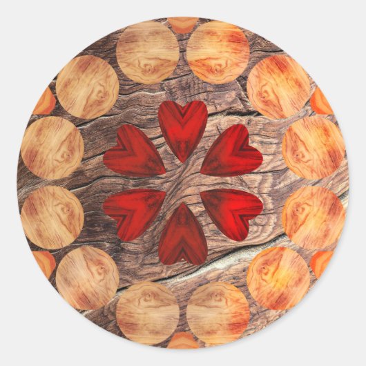 Kaleidoskopkerne und -kreise runder aufkleber (Vorderseite)