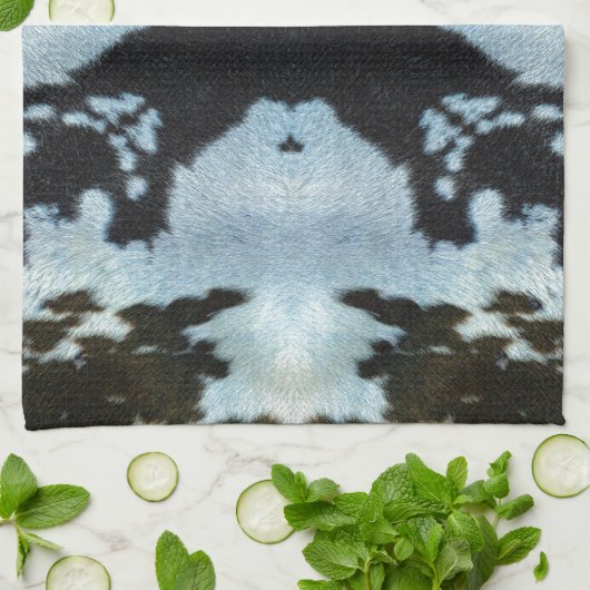 Kaleidoskopkuh-Fellmuster Geschirrtuch (Gefaltet)