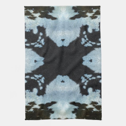 Kaleidoskopkuh-Fellmuster Geschirrtuch (Vertikal)