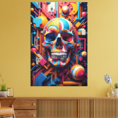 Kaleidoskopskull Leinwanddruck (Insitu (Wohnzimmer))