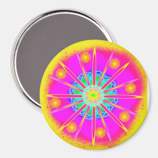 Kaleidoskopsonne durch Power Blume Magnet (Vorderseite/Rückseite)