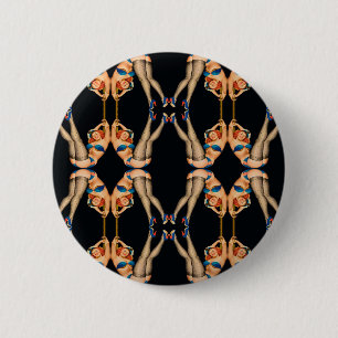 Kaleidoskopsymmetrie-Muster Mädchen Button