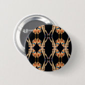 Kaleidoskopsymmetrie-Muster Mädchen Button (Vorne & Hinten)