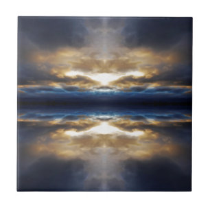 Kaleidoskopwolken bei Sonnenuntergang Fliese
