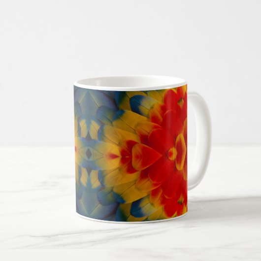 Kaleidosskop-Design Kaffeetasse (VorderseiteRechts)