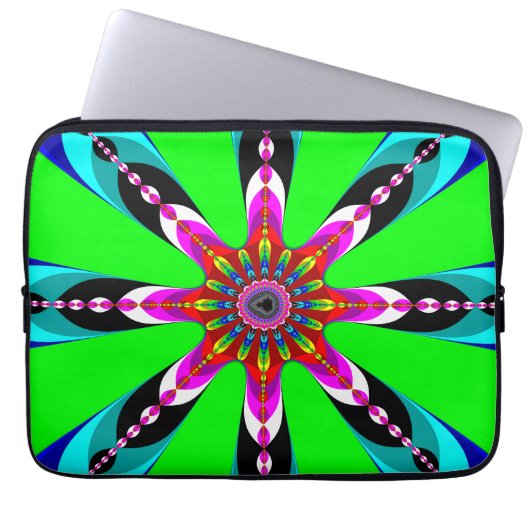 Kaleidozon - Fraktal Laptopschutzhülle (Vorderseite)