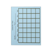 Kalendar Pad Light Blue Notizblock (Rotiert)