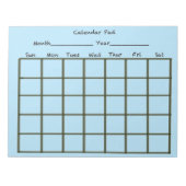 Kalendar Pad Light Blue Notizblock (Vorderseite)