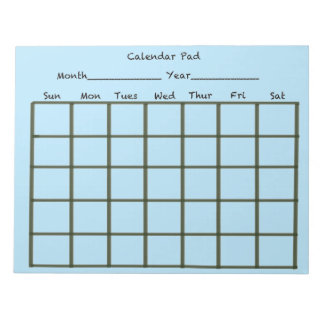 Kalendar Pad Light Blue Notizblock