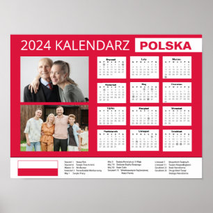 Kalendarz z własnymi zdjęciami 2024   Polen Poster