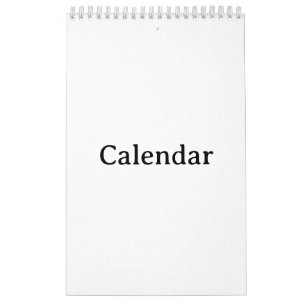 Kalender 11" x 7" Einzelne Seite Klein Weiß